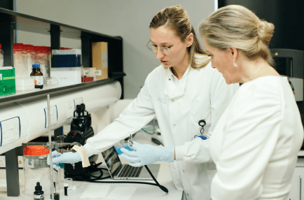 Scar Free Researchers in the lab